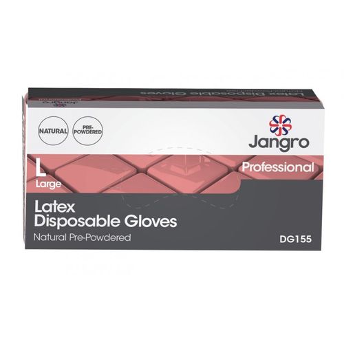 Jangro Pre Powdered Latex Disposable Gloves (DG155-L)